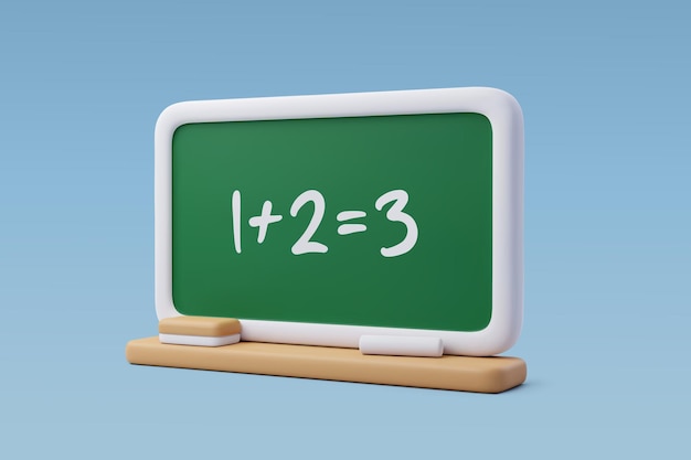 Testo vettoriale 3d con gesso e gomma del consiglio scolastico verde ritorno al concetto di scuola