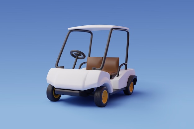 3d-vector van golfkar sport en spel competitie concept