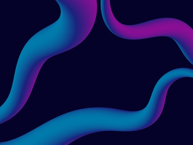 3D-vector van vloeiende gradiëntachtergrond premium download
