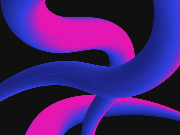 3D-vector van vloeiende gradiëntachtergrond premium download