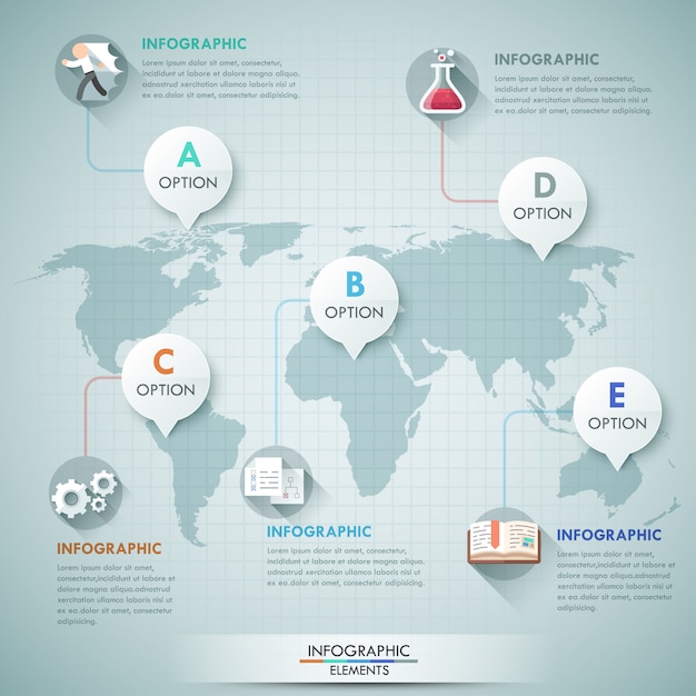 3d vector world map illustration 