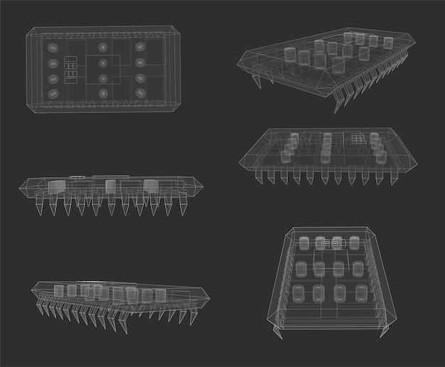 Vector 3d-vectorchipset voor computer