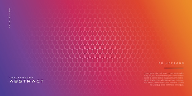 Vector 3d vibrant colorful abstract hexagon background