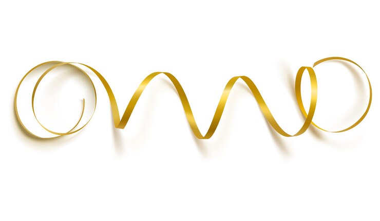 Vector 3d viering gouden lint op witte achtergrond vector illustratie