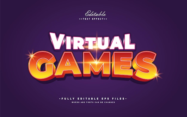 3d virtual games text effect