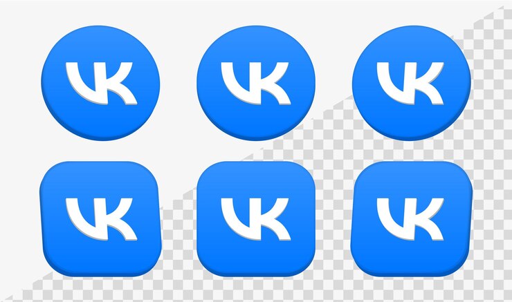 3d логотип vk иконка vkontakte в круглых и квадратных рамках для иконок социальных сетей логотипы сетевых платформ