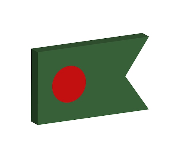 3D-vlag van Bangladesh