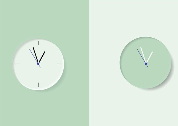 3D壁時計 時計は1時を表示しています