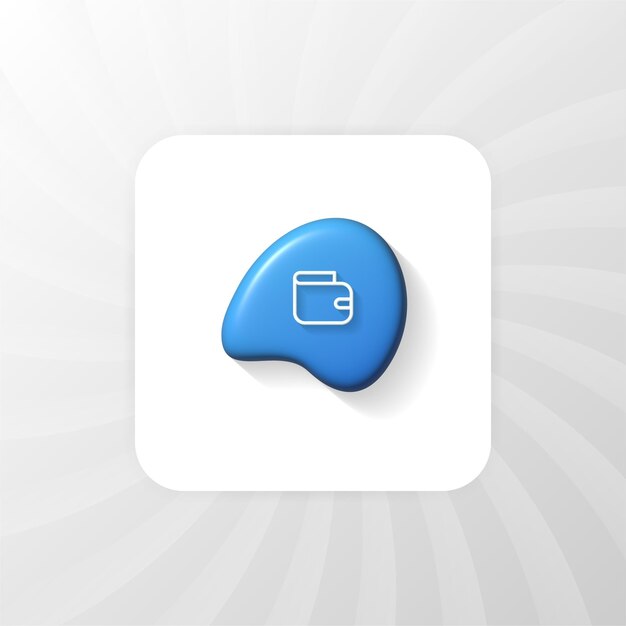 3dウォレットアイコンまたはuiuxアイコンデザイン