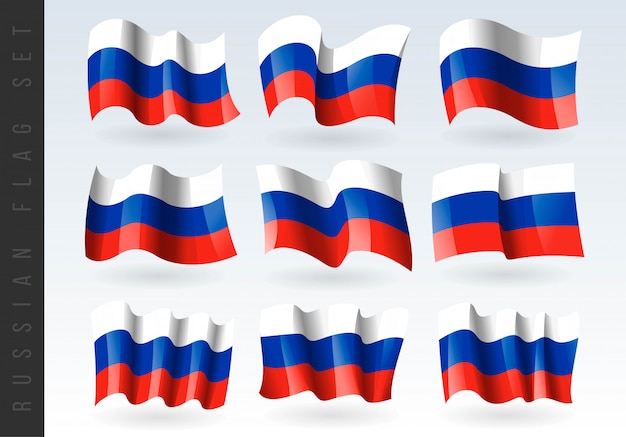 3d wapperende vlag van rusland.