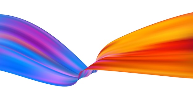 Вектор 3d wave жидкая форма цвет фона художественный дизайн для вашего дизайнерского проекта векторная иллюстрация
