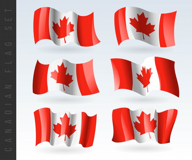 3d waving flag of canada