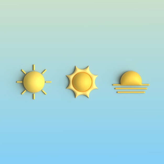 Vector 3d_weater_sun_set