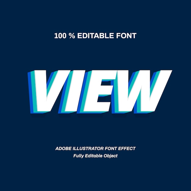 3D-weergave lettertype-effect