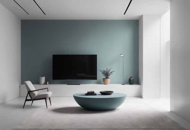 Vector 3d-weergave van een modern interieurontwerp 3d- weergave van een moderne interieurontwerpen lege kamer wi