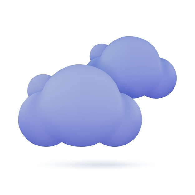 3D weersvoorspellingspictogrammen Zwarte wolk met donder van een regenbui 3d illustratie