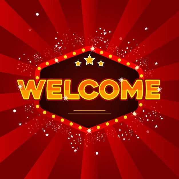 3d welcome poster welcome template