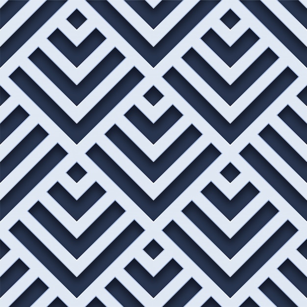 3d white geometric seamless pattern