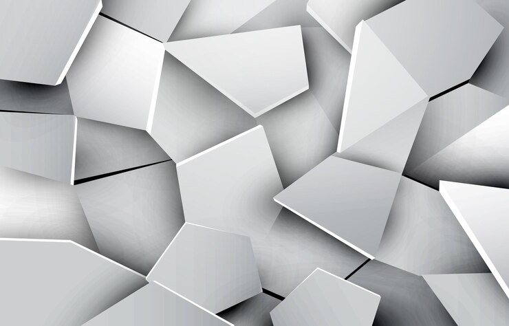 Vector 3d white geometrical background