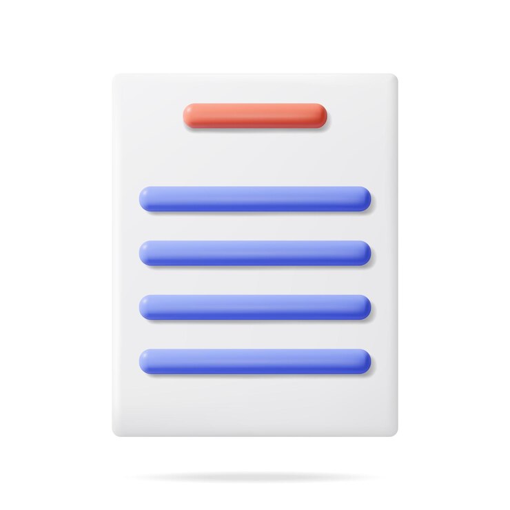 Vector 3d white paper with text line isolated