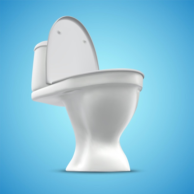 3d white toilet with cistern