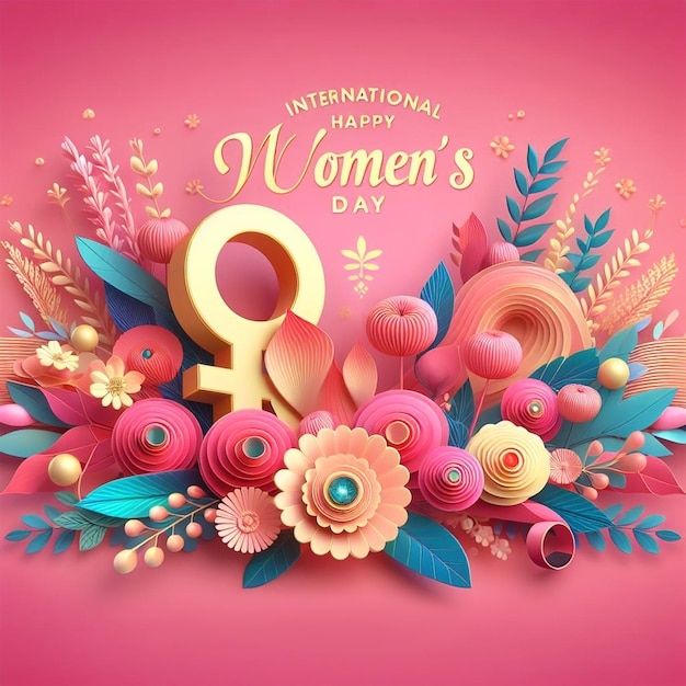 3d womens day template