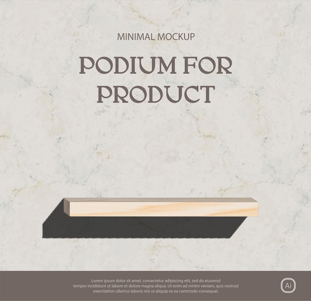 Vector 3d wood podium for product