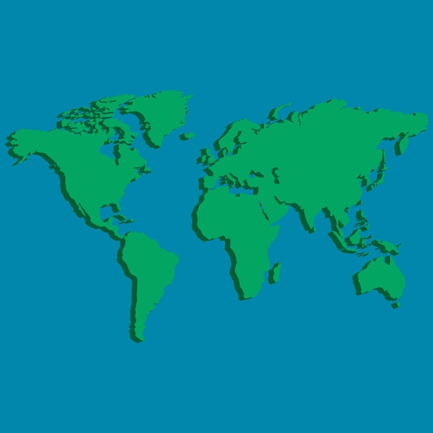 Mappa del mondo 3d terra