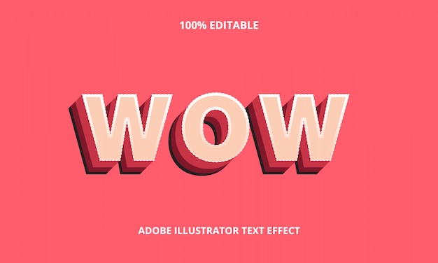3D Wow Text Effect Premium