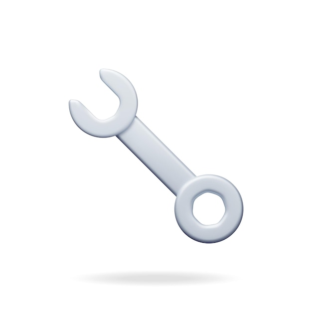 3d Wrench Tool geïsoleerd op wit