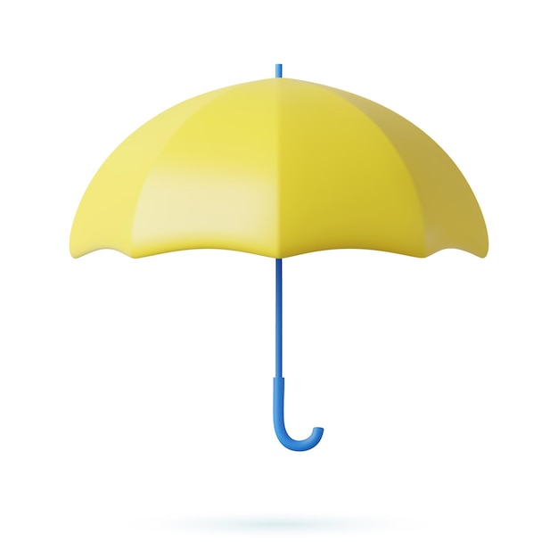 3d yellow umbrella