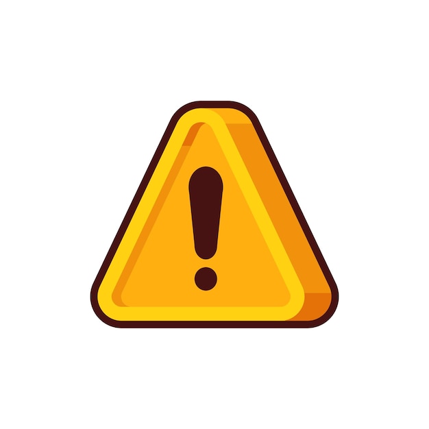 Premium Vector | 3D yellow warning icon sign vector