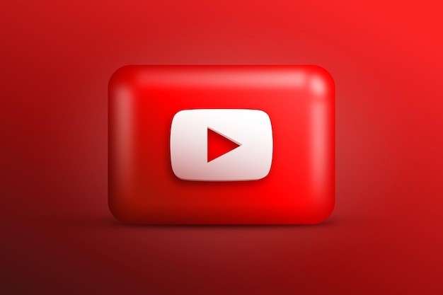 Vettore modello di logo youtube 3d