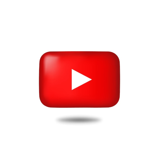 3D youtube pictogram illustratie ontwerp vector