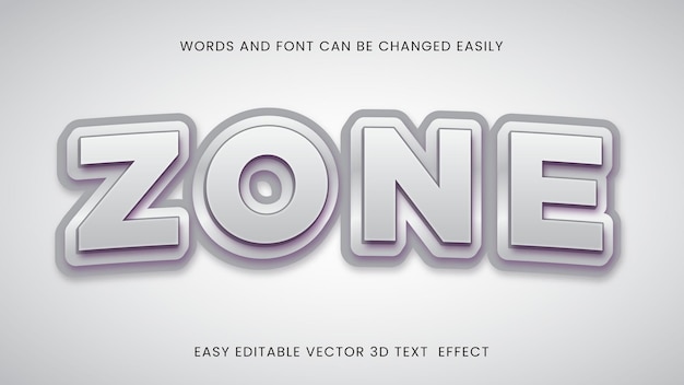 3d zone text style