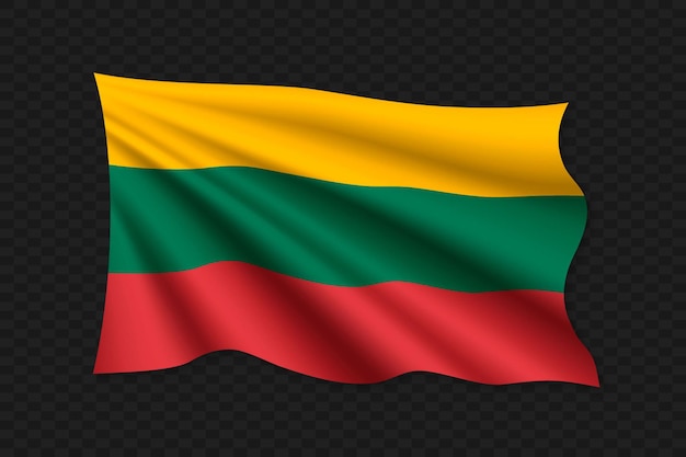 3D zwaaiende vlag