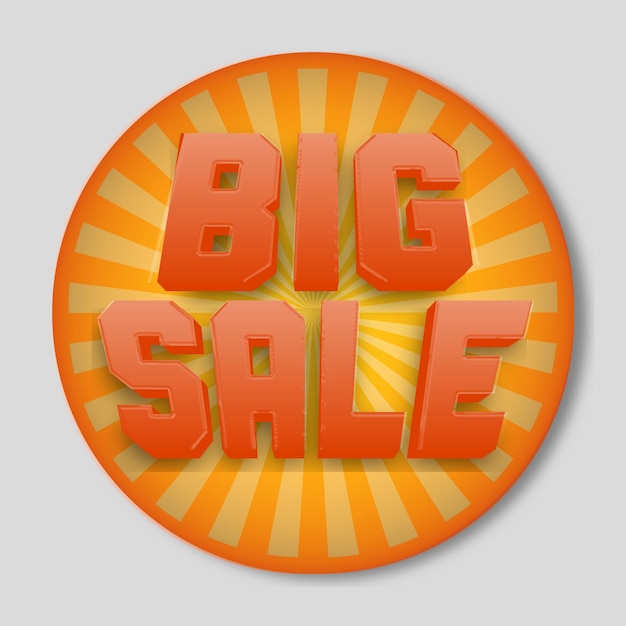 Vector 3dbigsalebadgedesign