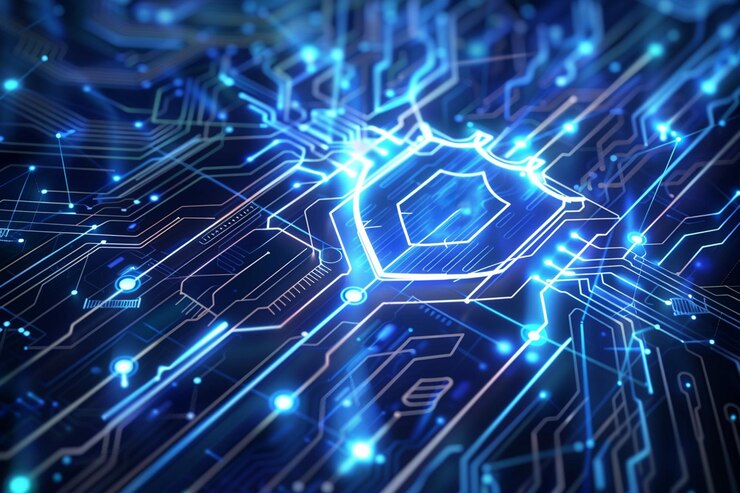 Vector 3dcyber spy technology hologram virtual eye of internet control surveilland illustration technology