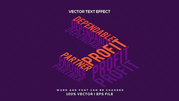 Vector 3dperspectivetypo isometric typography