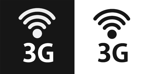 3g network technology wireless data transmission, high-speed internet. Icons set