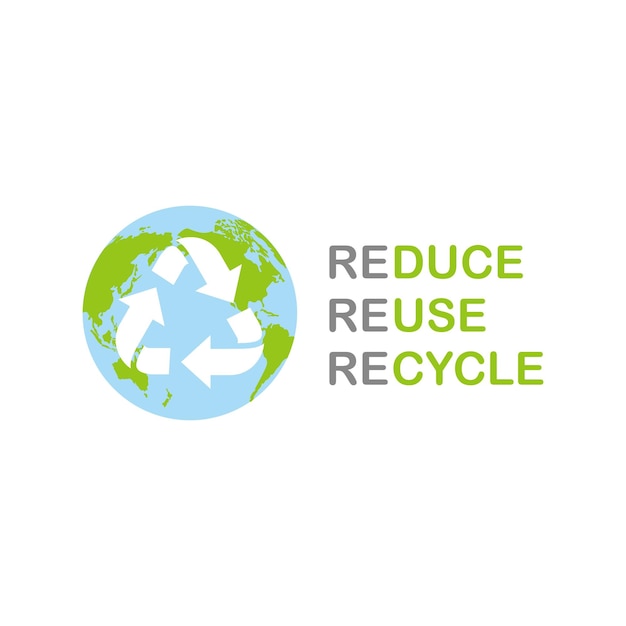 3R Campaign Reduce Reuse Recycle Illustration Vector