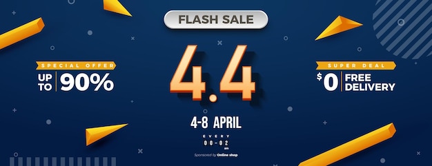 4 4 Flash sale with limited special offer and discount