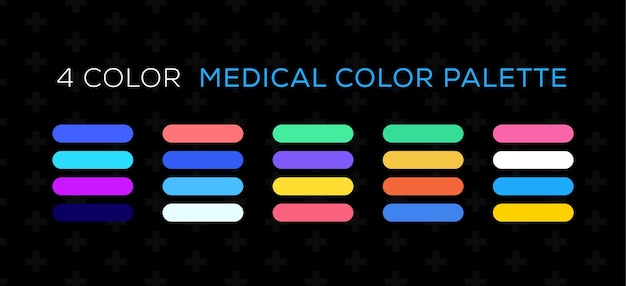 4 color  medical color palette, medical, medicine, health, dentist, treatment, color, palette, care,