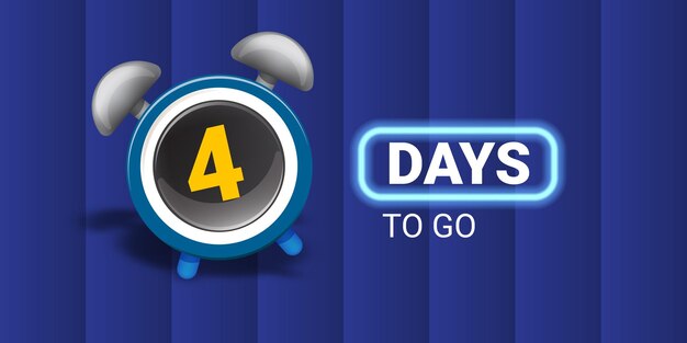 4 days to go banner design template