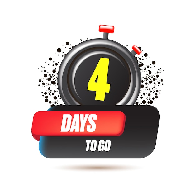 4 days to go banner design template