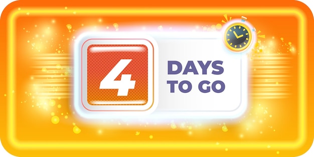 4 days to go banner design template