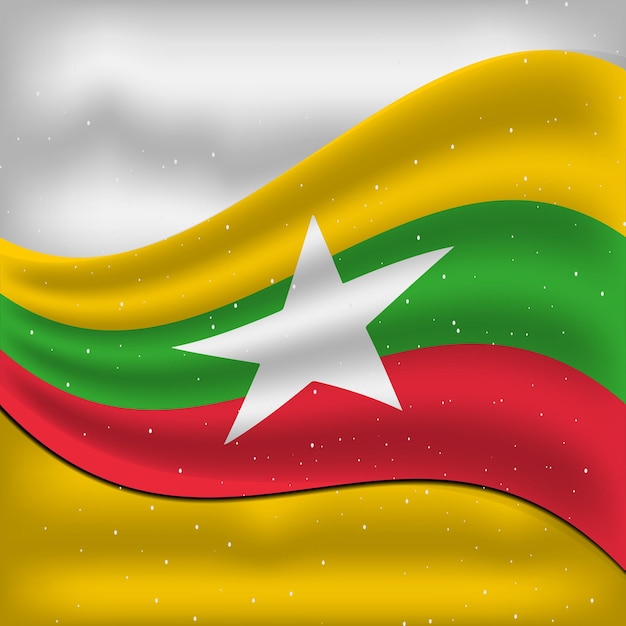 4 january myanmar independence day flag design