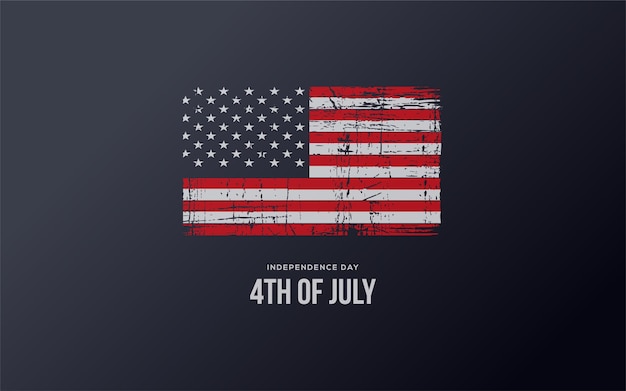 4 juli amerikaanse onafhankelijkheid met de amerikaanse vlag