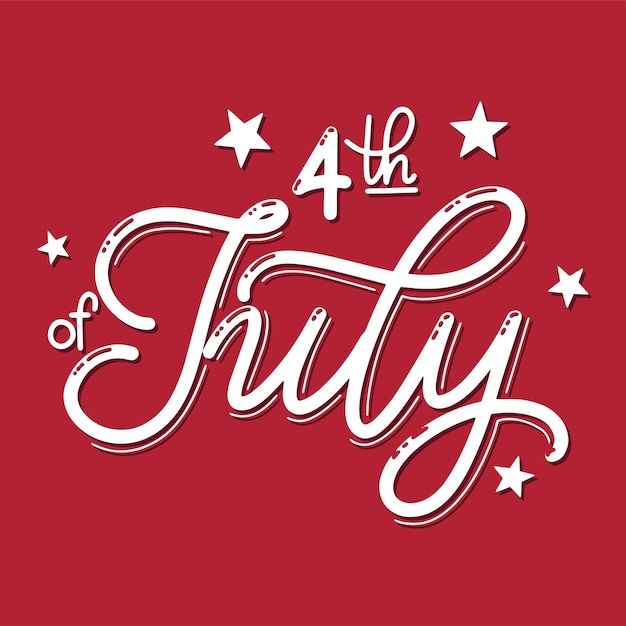 4 juli. amerikaanse onafhankelijkheidsdag. elementen voor uitnodigingen, posters, wenskaarten. t-shirt ontwerp
