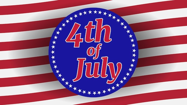 4 juli Onafhankelijkheidsdag in de patriottische poster van de VS met Amerikaanse vlag